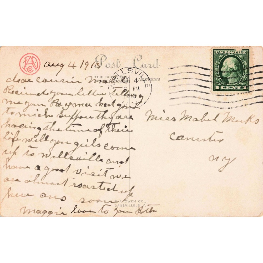Vintage 1913 Transportation Postcard Aeroplane Train Auto Ship Poem - Picture 2 of 2